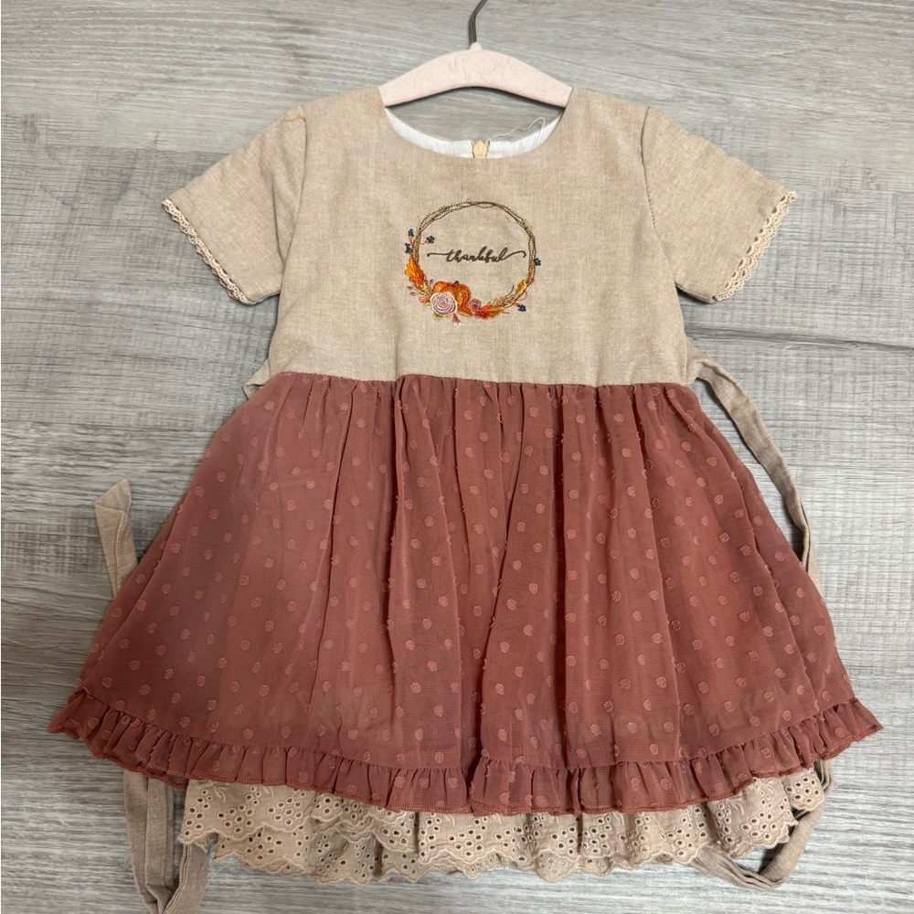 Charming Kids Dress with Embroidered Detail